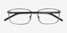 Zayn Matte Gunmetal MetalEyeglass Frames from EyeBuyDirect, Closed View