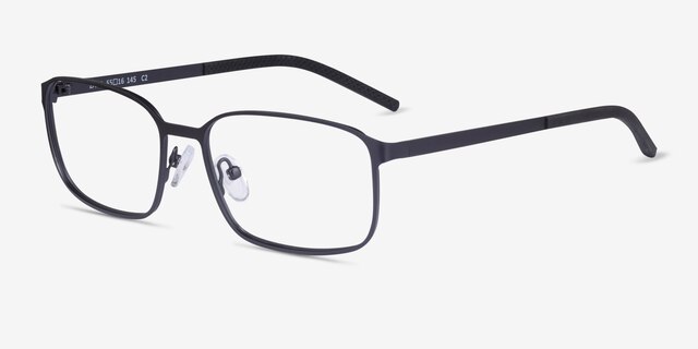 Zayn Matte Navy MetalEyeglass Frames from EyeBuyDirect, Angle View