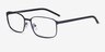 Zayn Matte Navy MetalEyeglass Frames from EyeBuyDirect, Angle View
