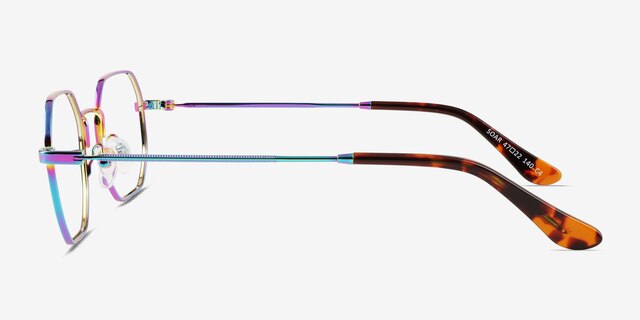 Soar Multicolor MetalEyeglass Frames from EyeBuyDirect, Side View