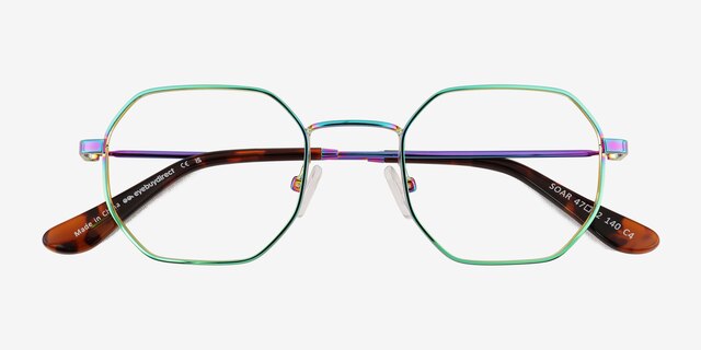Soar Multicolor MetalEyeglass Frames from EyeBuyDirect, Closed View