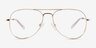 Buzz Shiny Gold MetalEyeglass Frames from EyeBuyDirect, Front View
