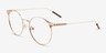Mastery Gold Brown MetalEyeglass Frames from EyeBuyDirect, Angle View