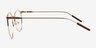 Mastery Gold Brown MetalEyeglass Frames from EyeBuyDirect, Side View