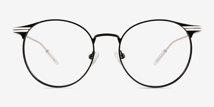 Mastery Black Silver Metal Eyeglass Frames from EyeBuyDirect