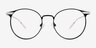 Mastery Black Silver MetalEyeglass Frames from EyeBuyDirect, Front View