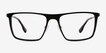 Rev Matte Black Aluminium AlloyEyeglass Frames from EyeBuyDirect, Front View