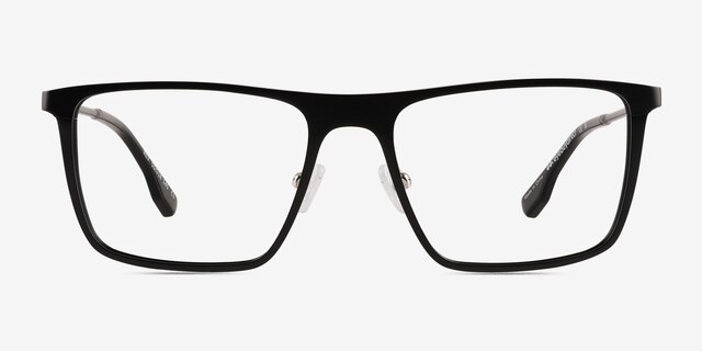 Rev Matte Black Aluminium-alloyEyeglass Frames from EyeBuyDirect, Front View