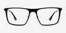 Rev Matte Black Aluminium-alloyEyeglass Frames from EyeBuyDirect, Front View