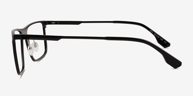 Rev Matte Black Aluminium-alloyEyeglass Frames from EyeBuyDirect, Side View