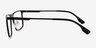 Rev Matte Black Aluminium-alloyEyeglass Frames from EyeBuyDirect, Side View
