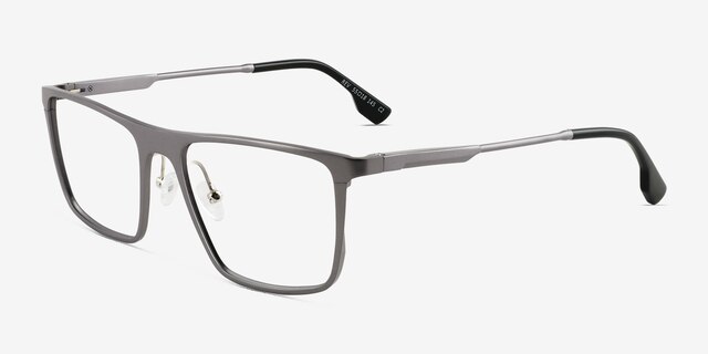 Rev Matte Gunmetal Aluminium-alloyEyeglass Frames from EyeBuyDirect, Angle View