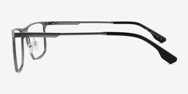 Rev Matte Gunmetal Aluminium-alloyEyeglass Frames from EyeBuyDirect, Side View