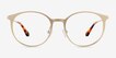 Accel Matte Gold Aluminium AlloyEyeglass Frames from EyeBuyDirect, Front View