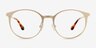 Accel Matte Gold Aluminium-alloyEyeglass Frames from EyeBuyDirect, Front View