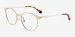 Accel Matte Gold Aluminium AlloyEyeglass Frames from EyeBuyDirect, Angle View