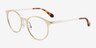 Accel Matte Gold Aluminium-alloyEyeglass Frames from EyeBuyDirect, Angle View