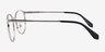 Accel Matte Silver Aluminium-alloyEyeglass Frames from EyeBuyDirect, Side View