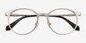 Accel Matte Silver Aluminium-alloyEyeglass Frames from EyeBuyDirect, Closed View