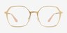 Turbo Matte Gold Aluminium-alloyEyeglass Frames from EyeBuyDirect, Front View