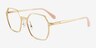 Turbo Matte Gold Aluminium-alloyEyeglass Frames from EyeBuyDirect, Angle View