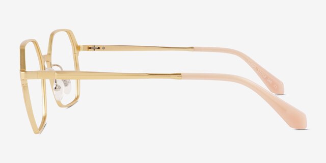 Turbo Matte Gold Aluminium-alloyEyeglass Frames from EyeBuyDirect, Side View