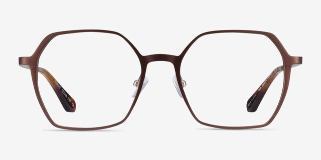 Turbo Matte Brown Aluminium-alloyEyeglass Frames from EyeBuyDirect, Front View
