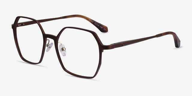 Turbo Matte Brown Aluminium-alloyEyeglass Frames from EyeBuyDirect, Angle View