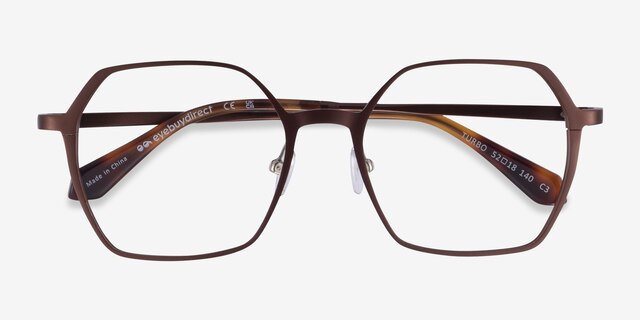 Turbo Matte Brown Aluminium-alloyEyeglass Frames from EyeBuyDirect, Closed View