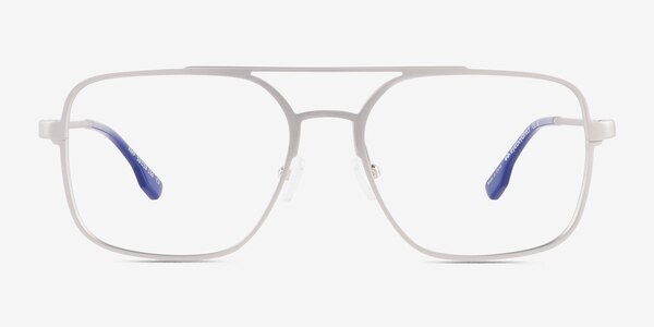 Amp Matte Silver Aluminium-alloy Eyeglass Frames