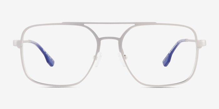 Amp Matte Silver Aluminium-alloy Eyeglass Frames from EyeBuyDirect