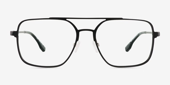 Amp Matte Black Aluminium-alloy Montures de lunettes de vue d'EyeBuyDirect