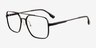 Amp Matte Black Aluminium-alloyEyeglass Frames from EyeBuyDirect, Angle View