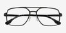Amp Matte Black Aluminium-alloyEyeglass Frames from EyeBuyDirect, Closed View