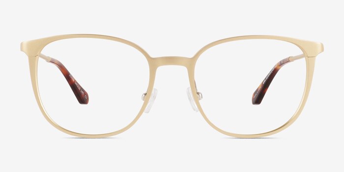 Zoom Matte Gold Aluminium-alloy Eyeglass Frames from EyeBuyDirect