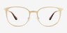 Zoom Matte Gold Aluminium-alloyEyeglass Frames from EyeBuyDirect, Front View