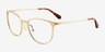 Zoom Matte Gold Aluminium-alloyEyeglass Frames from EyeBuyDirect, Angle View