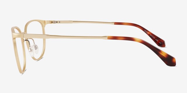 Zoom Matte Gold Aluminium-alloyEyeglass Frames from EyeBuyDirect, Side View