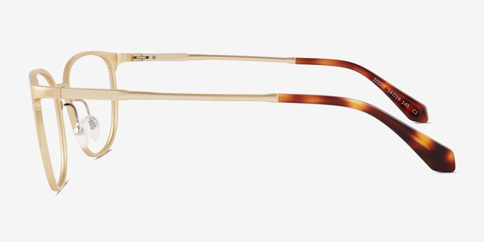 Zoom Matte Gold Aluminium-alloy Eyeglass Frames from EyeBuyDirect