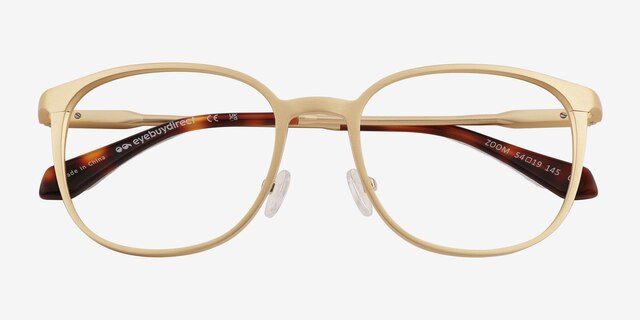 Zoom Matte Gold Aluminium-alloyEyeglass Frames from EyeBuyDirect, Closed View