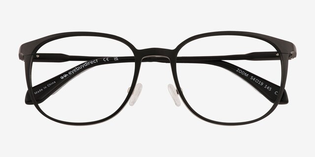 Zoom Matte Black Aluminium-alloyEyeglass Frames from EyeBuyDirect, Closed View