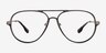 Torque Matte Gunmetal Aluminium-alloyEyeglass Frames from EyeBuyDirect, Front View