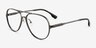 Torque Matte Gunmetal Aluminium-alloyEyeglass Frames from EyeBuyDirect, Angle View
