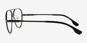 Torque Matte Gunmetal Aluminium-alloy Montures de lunettes de vue d'EyeBuyDirect, Vue de Côté