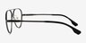 Torque Matte Gunmetal Aluminium-alloyEyeglass Frames from EyeBuyDirect, Side View