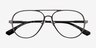 Torque Matte Gunmetal Aluminium-alloyEyeglass Frames from EyeBuyDirect, Closed View