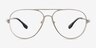 Torque Matte Silver Aluminium-alloyEyeglass Frames from EyeBuyDirect, Front View