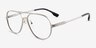 Torque Matte Silver Aluminium-alloyEyeglass Frames from EyeBuyDirect, Angle View