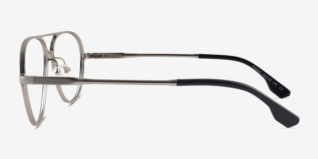 Torque Matte Silver Aluminium-alloyEyeglass Frames from EyeBuyDirect, Side View
