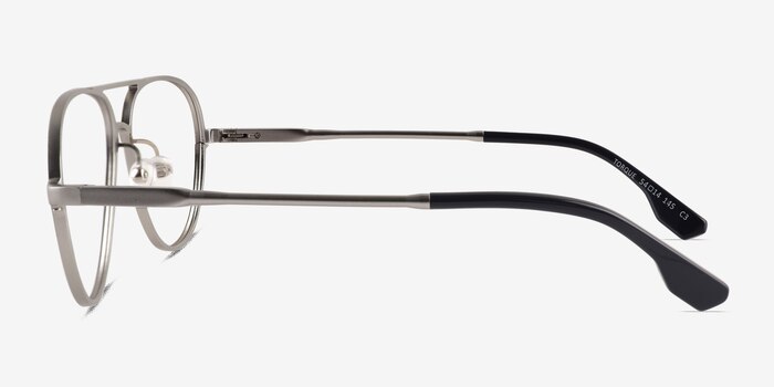 Torque Matte Silver Aluminium-alloy Eyeglass Frames from EyeBuyDirect